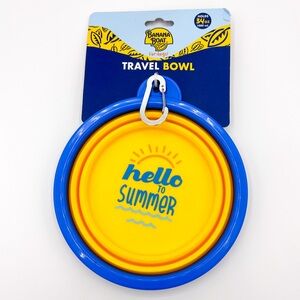 Banana Boat Hello to Summer Travel Dog Water Bowl